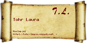 Tohr Laura névjegykártya